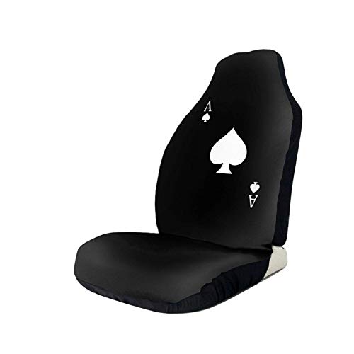 Ace of Spades Poker Letrero de Moda Fascinante Fundas de Asiento de automóvil Duraderas Universal para la mayoría de automóviles, Camiones, SUV o camionetas