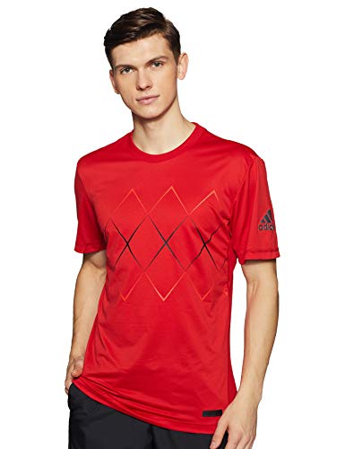 adidas Barricade – Camiseta de, Amarillo/Negro, S, Todo el año, Hombre, Color Scarle, tamaño Large