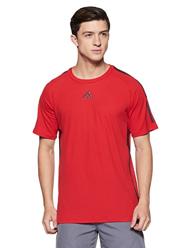 adidas Barricade tee Camiseta de Tenis, Hombre, Rojo (Escarl/borosc), L
