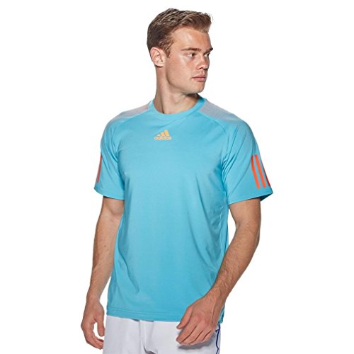 adidas Camiseta Barricade para Hombre, Primavera/Verano, Hombre, Color Samba Blue/Glow Orange, tamaño Medium