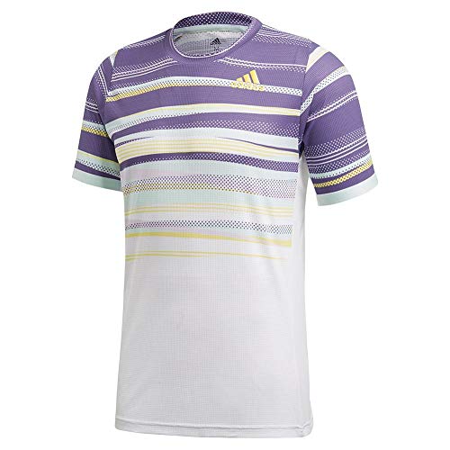 adidas Camiseta Freelift Heat.rdy para Hombre, Freelift tee Heat.rdy, Hombre, Color Blanco/Shock Amarillo, tamaño XX-Large