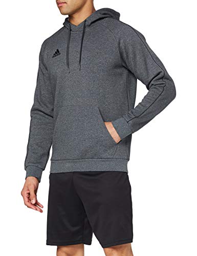 Adidas CORE18 Hoody Sudadera con Capucha, Hombre, Gris (Gris/Negro), XS