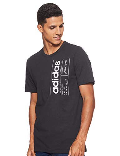 adidas M BB T Camiseta de Manga Corta, Hombre, Black/White, XS