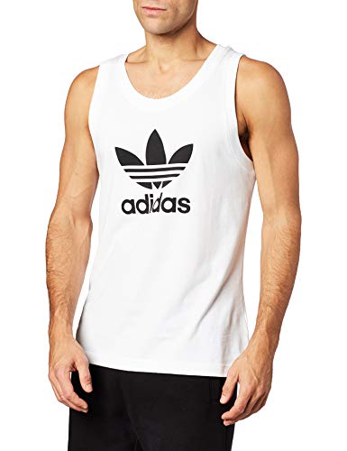 adidas Trefoil Tank Camiseta sin Mangas, Hombre, White, XL