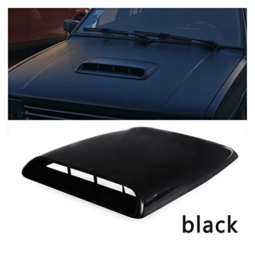 Admisión flujo aire decoración coche De Aire Decorativo 1pc Del Coche Capo De Ventilación De La Cubierta Blanco Y Negro ABS 28 * 25 * 3.3cm Accesorios Fit For Automóviles Cubierta De Ventilación Rejil