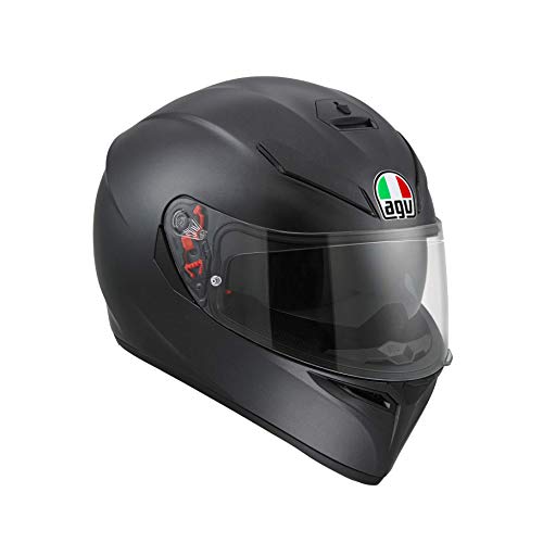 AGV 0301A4MY_002_ML K3 SV Solid Casco Moto Integral, Negro Mate, ML