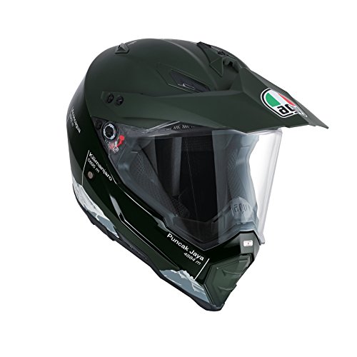 AGV Casco Moto AX-8 Dual Evo E05 Multi, Wild Frontier Military Green/White, XL