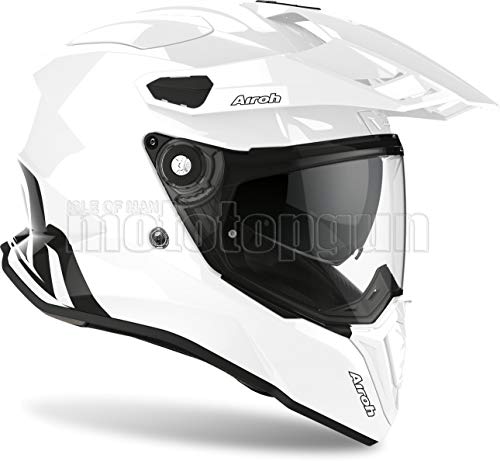 Airoh CM14 - Casco de moto ON-OFF blanco brillante Commander color talla L