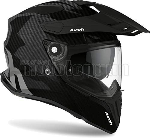 Airoh CM99 - Casco de moto ON-OFF GLOSS COMMANDER CARBON SZ. L