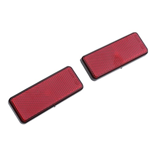 Almencla 2x Rojo Reflector de Advertencia de Seguridad para Auto/Reflector Catadioptrico Trasero para Moto