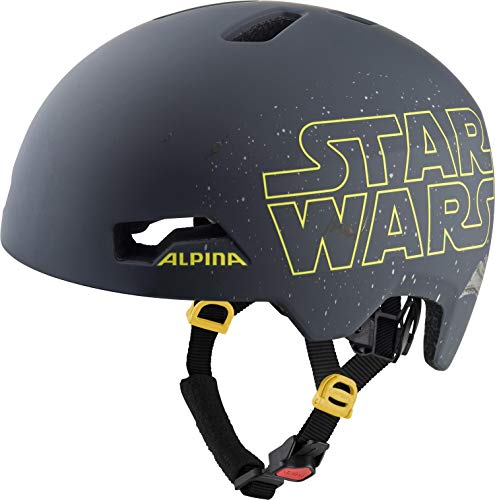 Alpina Hackney Disney Casco de Ciclismo, Boys, Star Wars-Black, 47-51