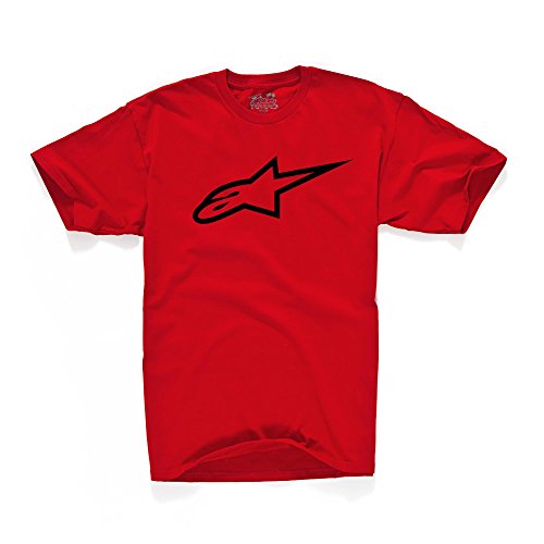 Alpinestar Ageless Classic tee Camiseta de Manga Logo de Corte Moderno, Hombre, Rojo (Rojo/Negro), Medium