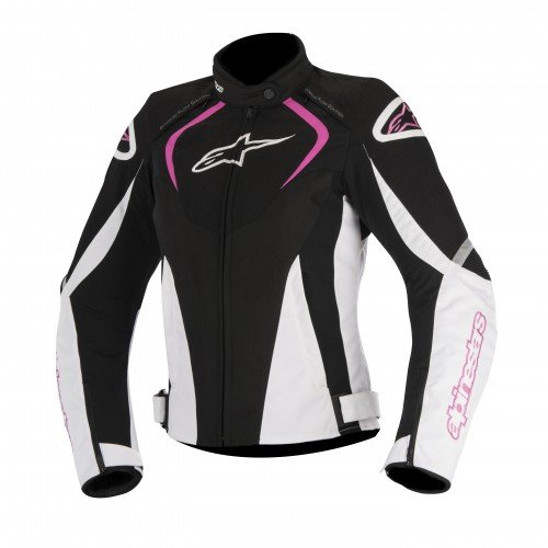 Alpinestars – cazadora moto STELLA t-jaws Waterproof, Negro/Fucsia, Talla S