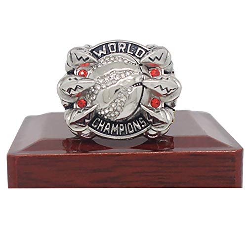 Anillo de Los Raptors Canadienses 2019, Anillo de Réplica Del Campeonato Mundial 9-13 Tamaño de Los Recuerdos Del Ventilador Anillo de Movimiento de Réplica con Caja de Madera 10#, lsxysp, 12#