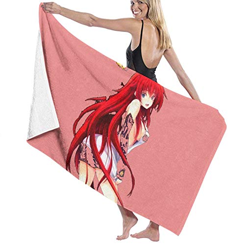 Anime High School DxD Rias Gremory Toallas de baño de secado rápido suave toalla de ducha de playa 130 x 80 cm