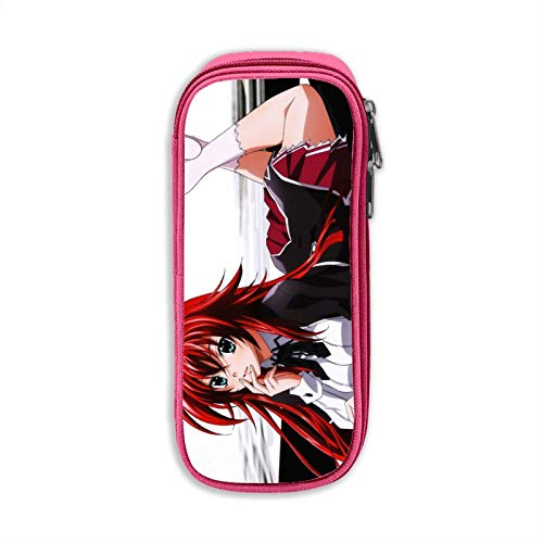 Anime Rias Gremory High School Dxd Pen Bag/Pencil Case Pen Marker Holder Pouch Box Makeup Bag Storage Stationery Organizer With Zipper Idea Gift For Back To School Season Pink One Size
