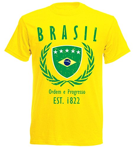aprom - Camiseta de Brasil para el mundial de Brasil NC, color amarillo amarillo M