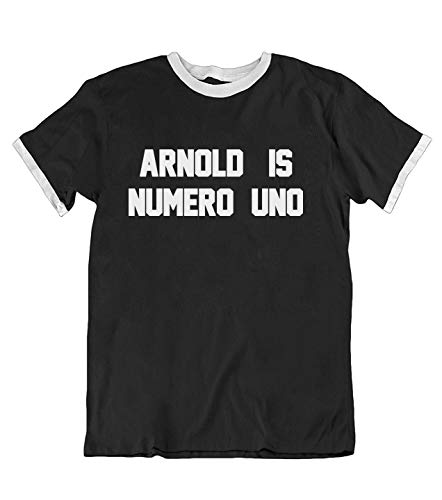 Arnold Is Numero Uno - Mens Organic Cotton Retro Vintage Fancy Dress T-Shirt As Worn by