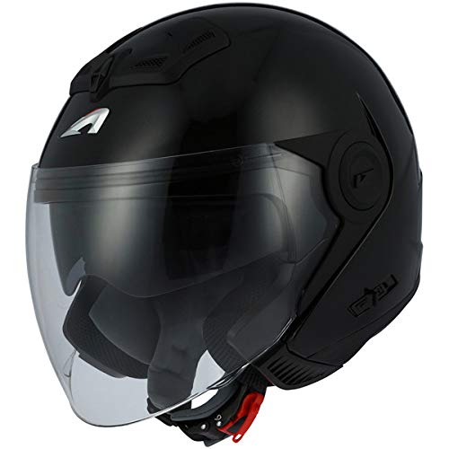 ASTONE Casco Jet DJ8 negro barnizado talla S