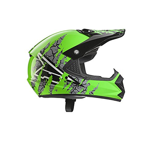 AXO Casco Ninja, verde, talla YL