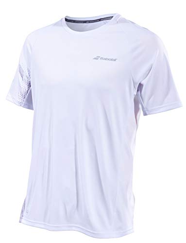 Babolat Perf Crew Neck tee Men Camiseta, Hombre, White/Silver, 2XL