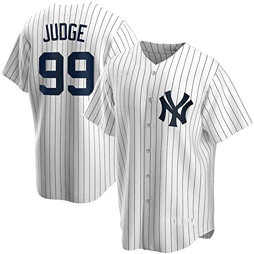 BBJOZ Camiseta New York Yankees 99 Camiseta de la Liga Americana para Hombre Camiseta de Manga Corta con Cuello en V Camisetas Transpirables de Secado rápido-Blanco_XL / 54