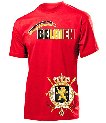 Bélgica Belga Belga diseños Deseo Número Fanartikel Camiseta de fútbol Grill Delantal Taza Taza Turn plástico Bolsas niños Mujeres Hombres, Color Herren T-Shirt Modell 6027, tamaño M