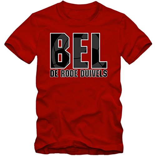 Bélgica Campeonato De Europa 2016#3 Camiseta | T-Shirt | Fútbol | Belgique | Hombre | De Rode Duivels | Jersey | Equipo Nacional, Colour:Red;Size:XX-Large