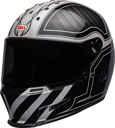 Bell Helmets Eliminator Cascos de Moto, Hombre, Negro/Blanco, S