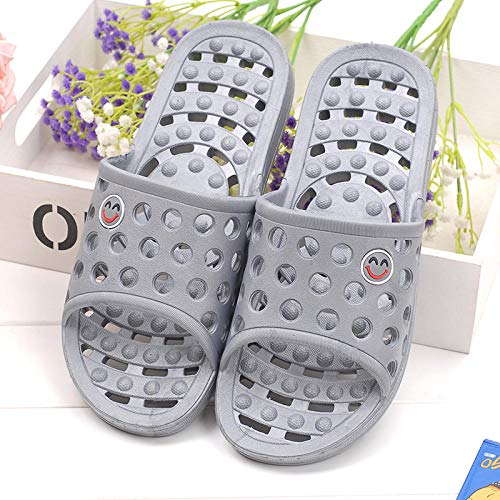 B/H Zapatillas de Playa de Fondo Suave,Verano Antideslizante Sandalias de Fondo Suave, lagunas y Zapatillas de baño de Secado rápido-Grey_UK7-UK7.5,Sandalias de Zapatillas de Masaje