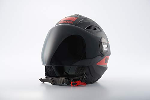 Blauer - Casco Brat M BLACK MATT/RED