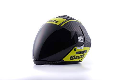 Blauer HT Blauer-Casco Mystic gráfico B M Black/Titanium/Yellow, Adultos Unisex, Medium