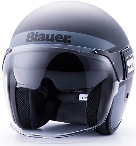 Blauer HT Blauer-Casco POD Stripes Black-Titanium-White Matt M, Adultos Unisex, Medium