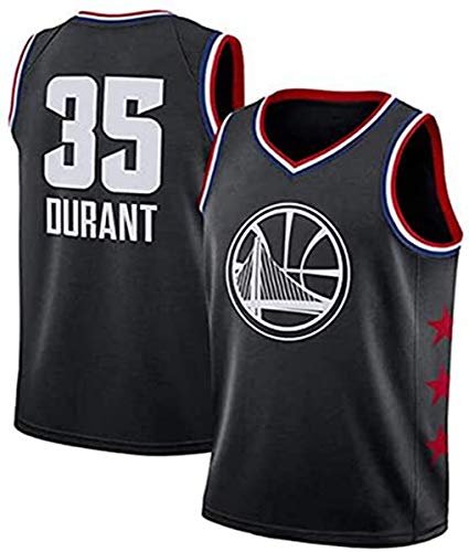 BMSGM Hombres Jerseys-NBA Golden State Warriors Kevin Durant # 35 Camiseta De Baloncesto Sin Mangas Camiseta Deportiva, Malla De Tela Transpirable,A,M(170~175CM/65~75KG)