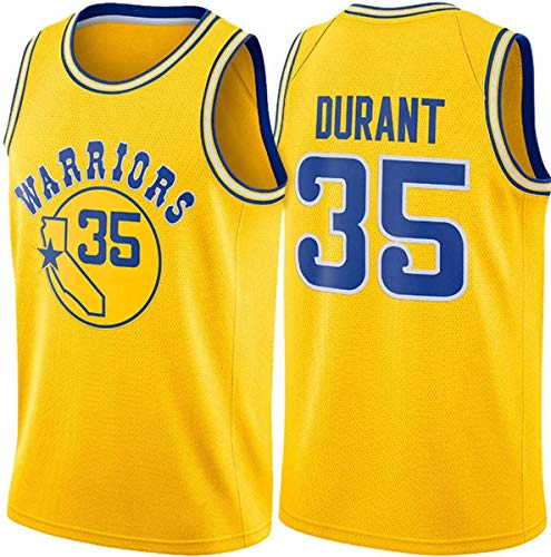 BMSGM Hombres Jerseys-NBA Golden State Warriors Kevin Durant # 35 Camiseta De Baloncesto Sin Mangas Camiseta Deportiva, Malla De Tela Transpirable,A,XXL(185~190CM/95~110KG)