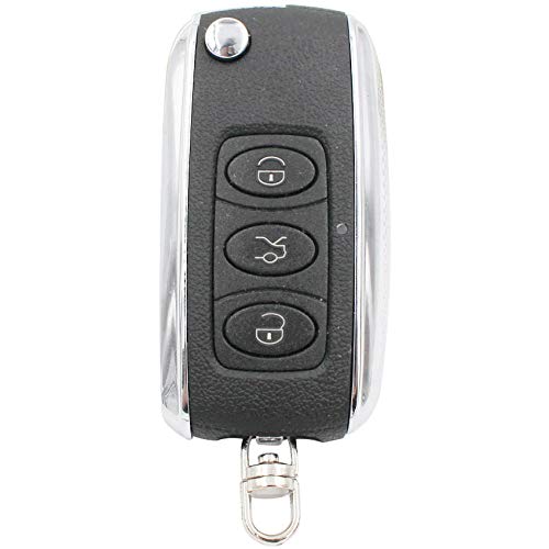 Botón FBFG3 para VW B5 Carcasa de Llave remota para Bentley Style Silver Side Modified Flip Remote Key Shell