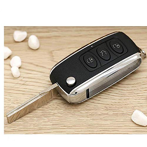 Botón FBFG3 para VW B5 Carcasa de Llave remota para Bentley Style Silver Side Modified Flip Remote Key Shell