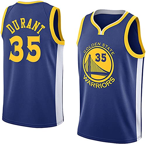 BPZ Camiseta Unisex Camisetas De La NBA para Hombre - Kevin Durant 35# Camiseta De Baloncesto De La NBA Golden State Warriors - Camiseta con Chaleco Swingman,1,S (165~170CM / 50~65KG)