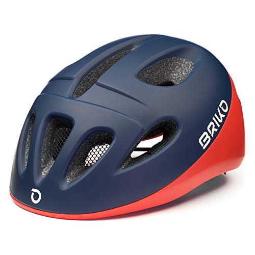 Briko Fury Casco Ciclismo, Niños, Blue-Red, X-Small