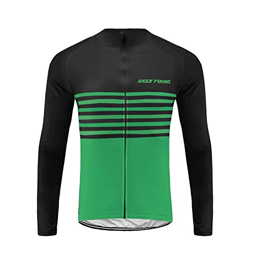 BurningBikewear Uglyfrog Nuevo Manga Larga Maillot Ciclismo De Hombre Verano Ropa De Triatlon Transpirables CXMX11F