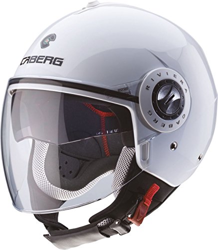 Caberg Riviera V2+ - Casco jet, mujer hombre, C6BA03A1 L, Weiß, large