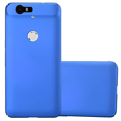 Cadorabo Funda para Huawei Nexus 6P en Metal Azul - Cubierta Protección de Plástico Duro Super Delgada e Inflexible con Antichoque - Case Cover Carcasa Protectora Ligera