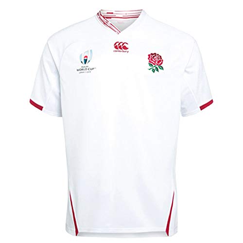 Camiseta de Rugby del Equipo de Inglaterra Camiseta de fútbol de la Copa Mundial de Japón de 2019 Uniforme del Equipo Sudadera Activa Camiseta de Entrenamiento Camiseta de Guerrero de Manga Corta Al