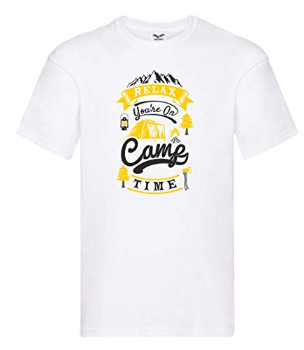 Camiseta para hombre y hombre con diseño de caravana Blanco L