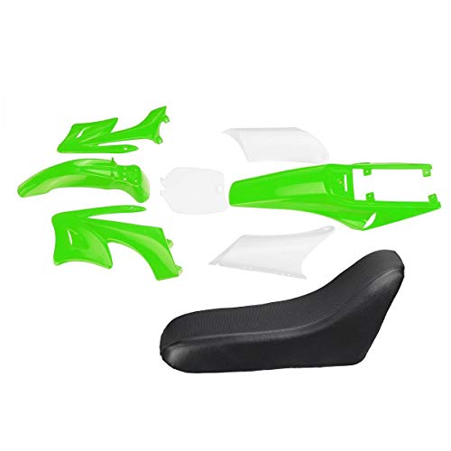 Carenado 8pcs Kits de cuerpo de carne de plástico cabutados para 47 49cc motor 2 accidente cerebrovascular para Apolo para los niños de ORION NIÑOS STUD Pocket Bike Mini Moto Parts (Color : Green)