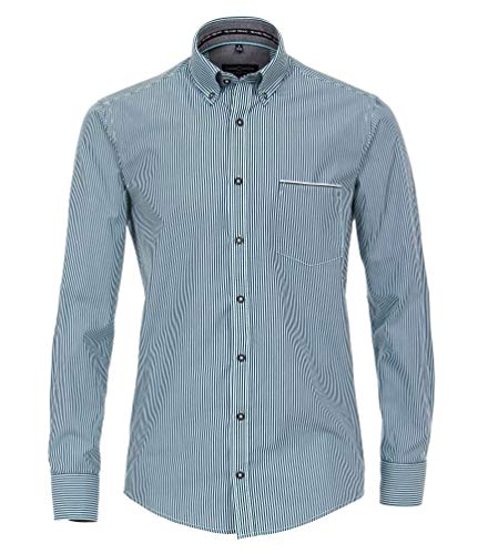 Casa Moda 493121400A - Camisa para Hombre, diseño a Rayas Verde (300). M