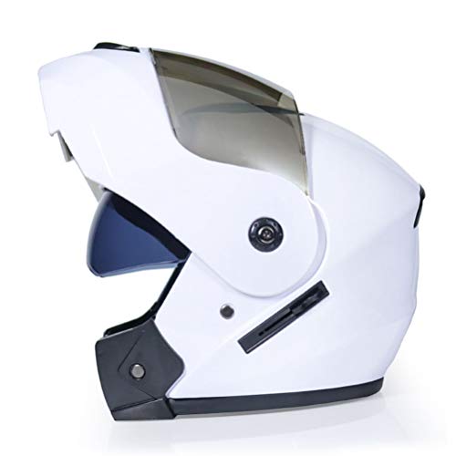 Casco abatible Casco Doble de Lente Modular Acete Casco para Motocicleta Cascos Seguros de Cara Completa