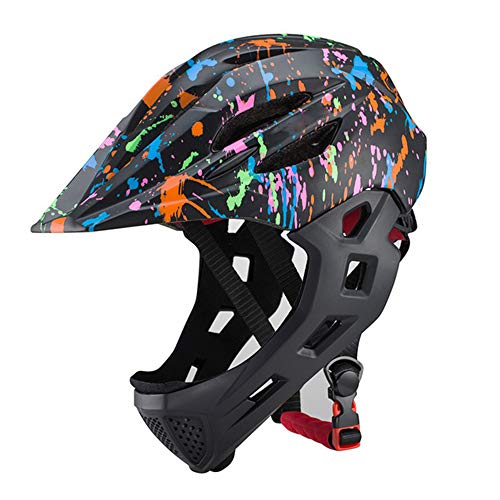 Casco Bicicleta Yuan Ou Casco Bicicleta Adulto Niño Desmontable Niños Niños Protección Niños Bicicleta MTB 46-53CM Graffiti Negro 20