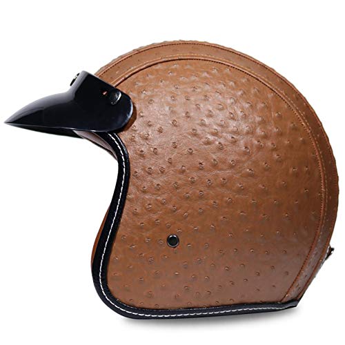 Casco Casco de Cara Abierta Personalizado Hombres Mujeres Vintage Cascos de Moto Retro 1