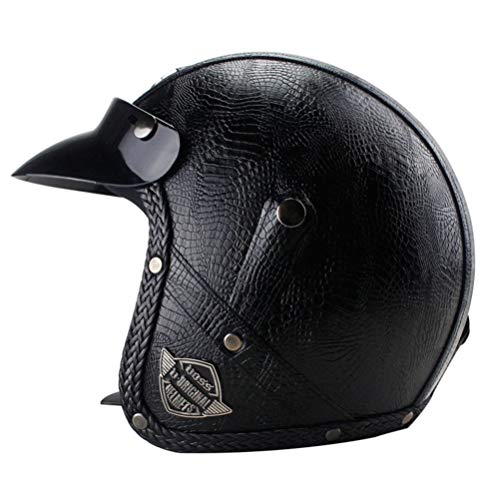 Casco de moto de cara abierta Harley Vintage Kask Motocycle Capacete Retro Casque Mirror Pilot Jet Moto 3/4 Half Open Face Casco Moto Casco DOT